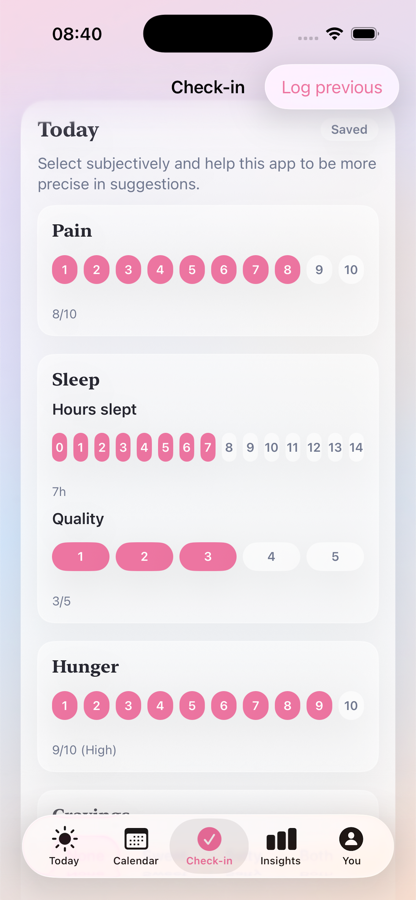 Check-in flow