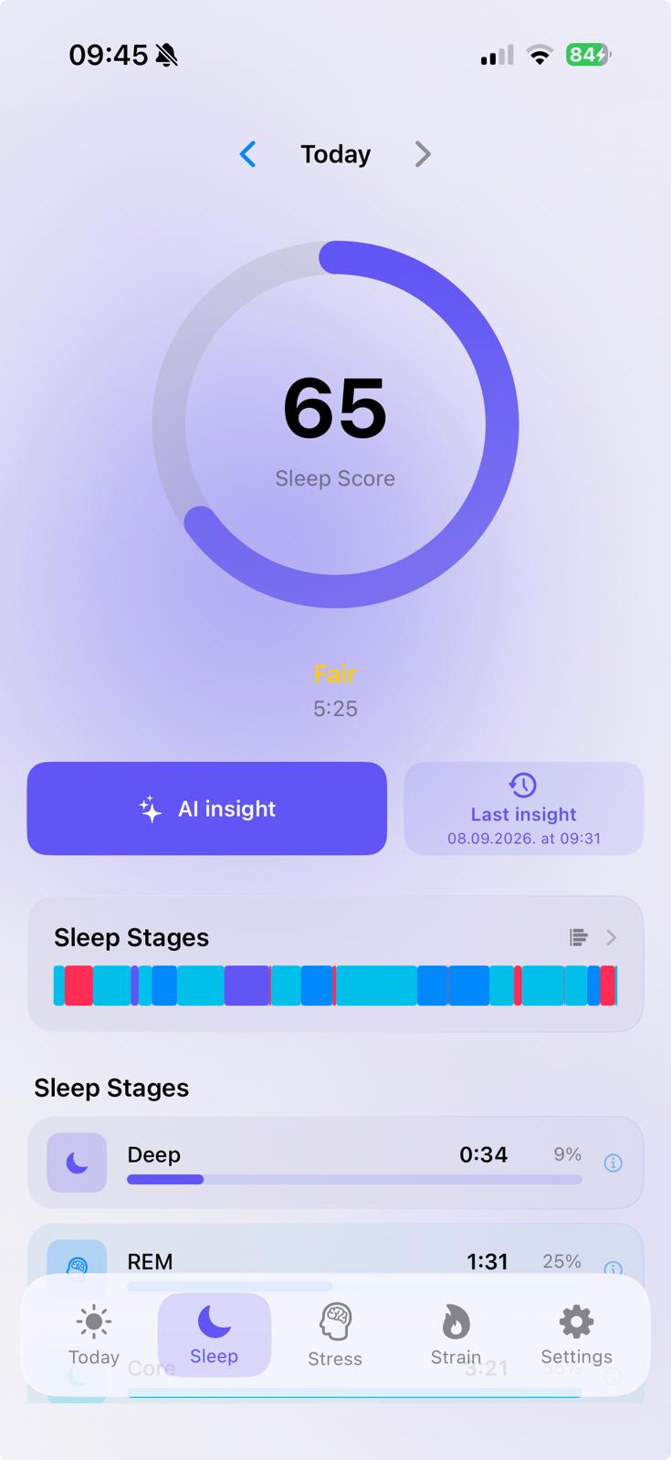 Sleep analysis